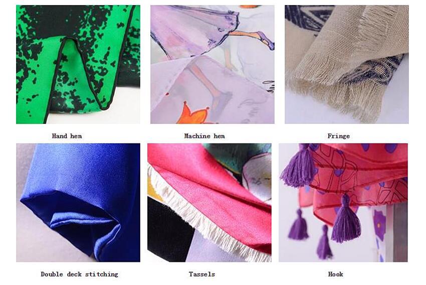 Square Neck Scarf nrog Logo-11