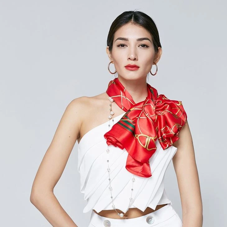 Chain Print Silk Scarves