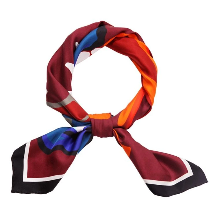 Red Silk Satin Scarf