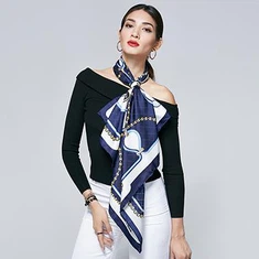 phuam qhwv cajdab wool rau cov poj niam Tuam Tshoj Screen Printing Silk Scarf
