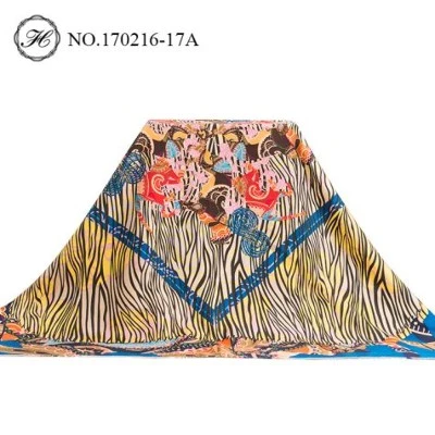Txoj Kev Luam Ntawv Silk Twill Phuam qhwv caj dab
